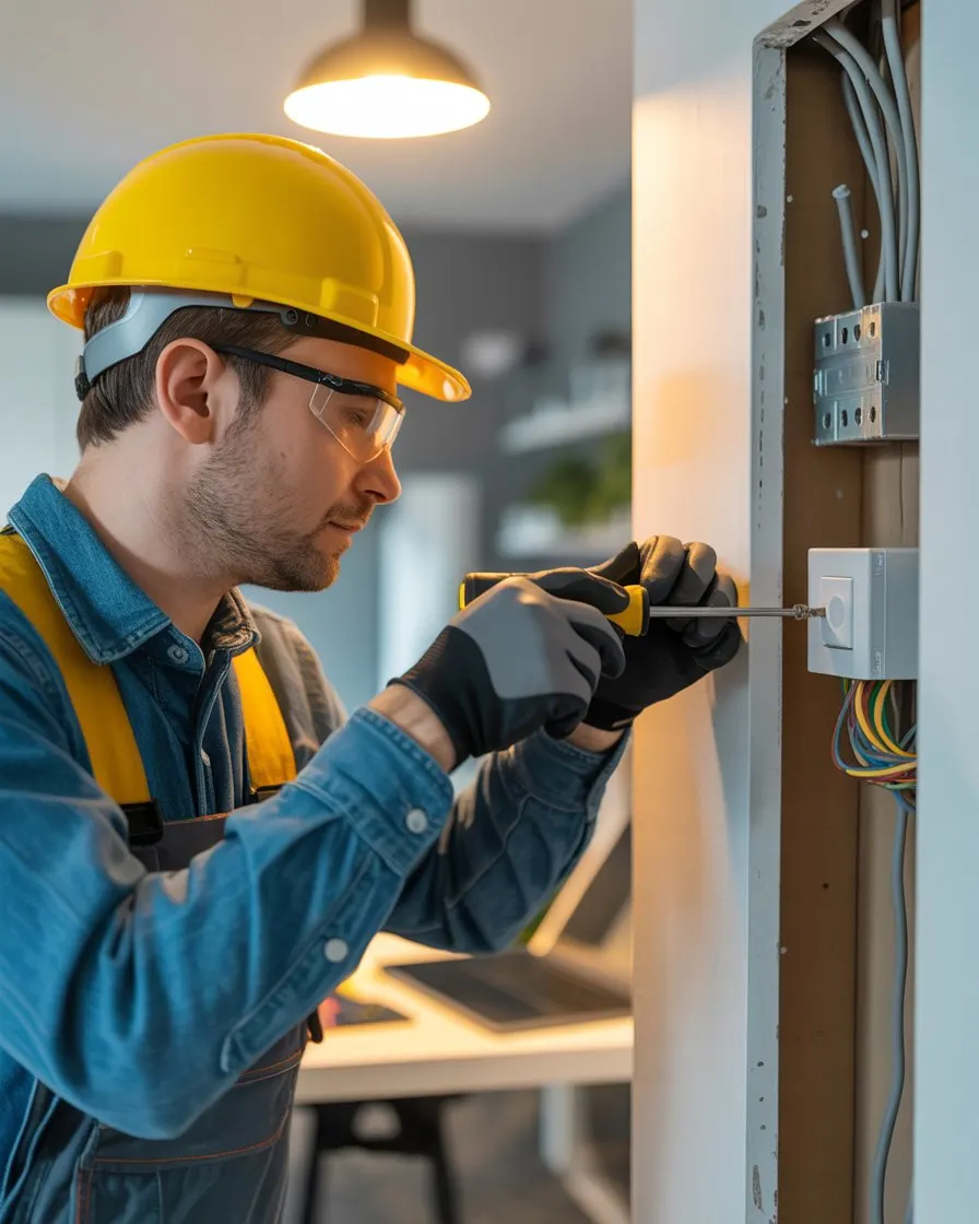 Elektrotechnische Installation im Schaltschrank