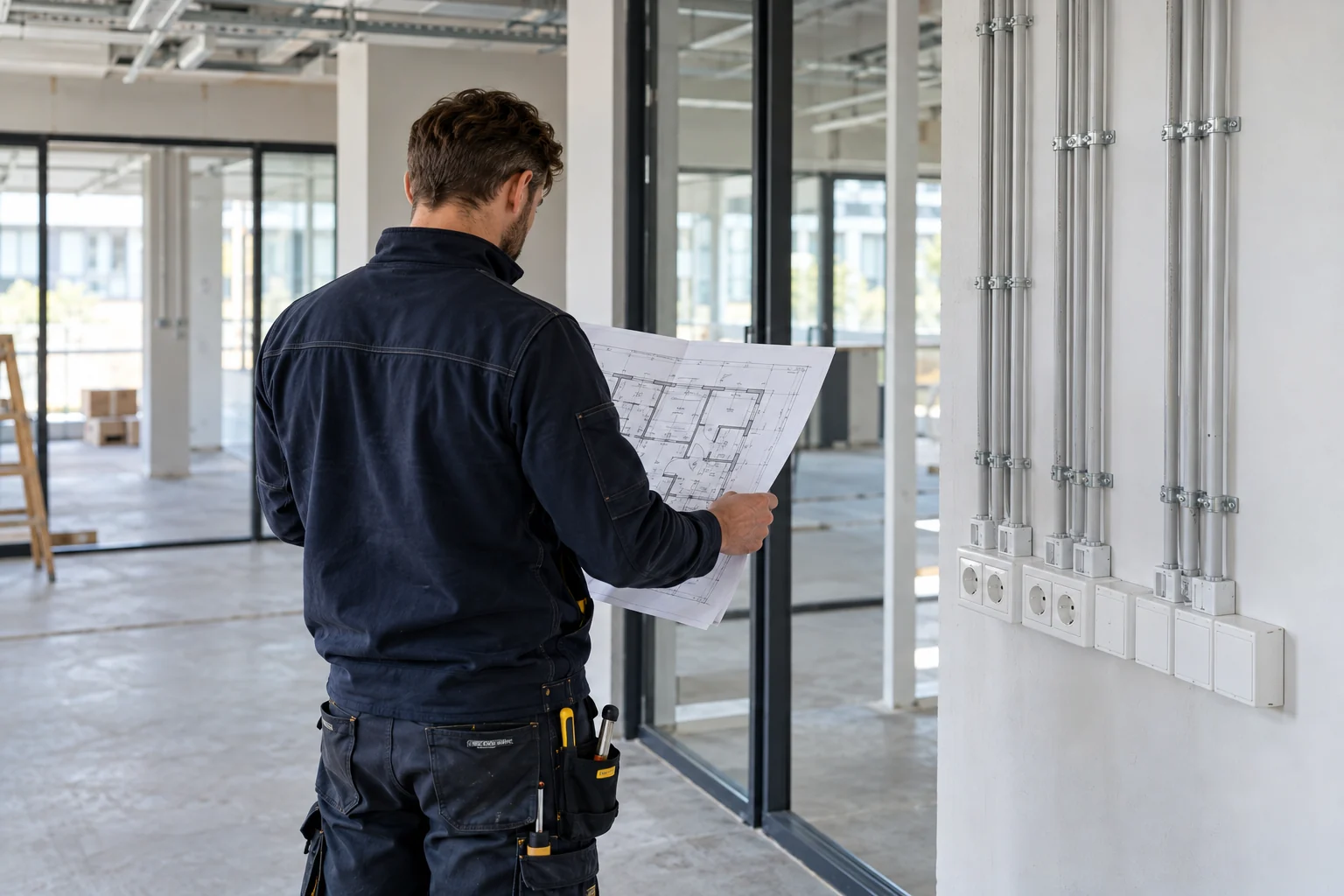 Elektroinstallation für Gewerbe in Berlin – Illustrative Darstellung
