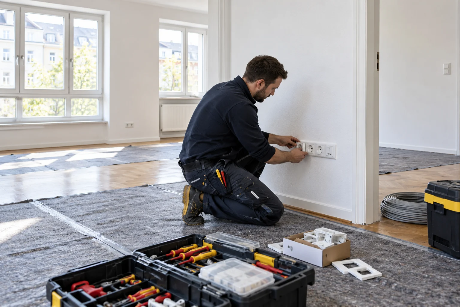 Elektroarbeiten in Leerwohnungen in Berlin – Illustrative Darstellung