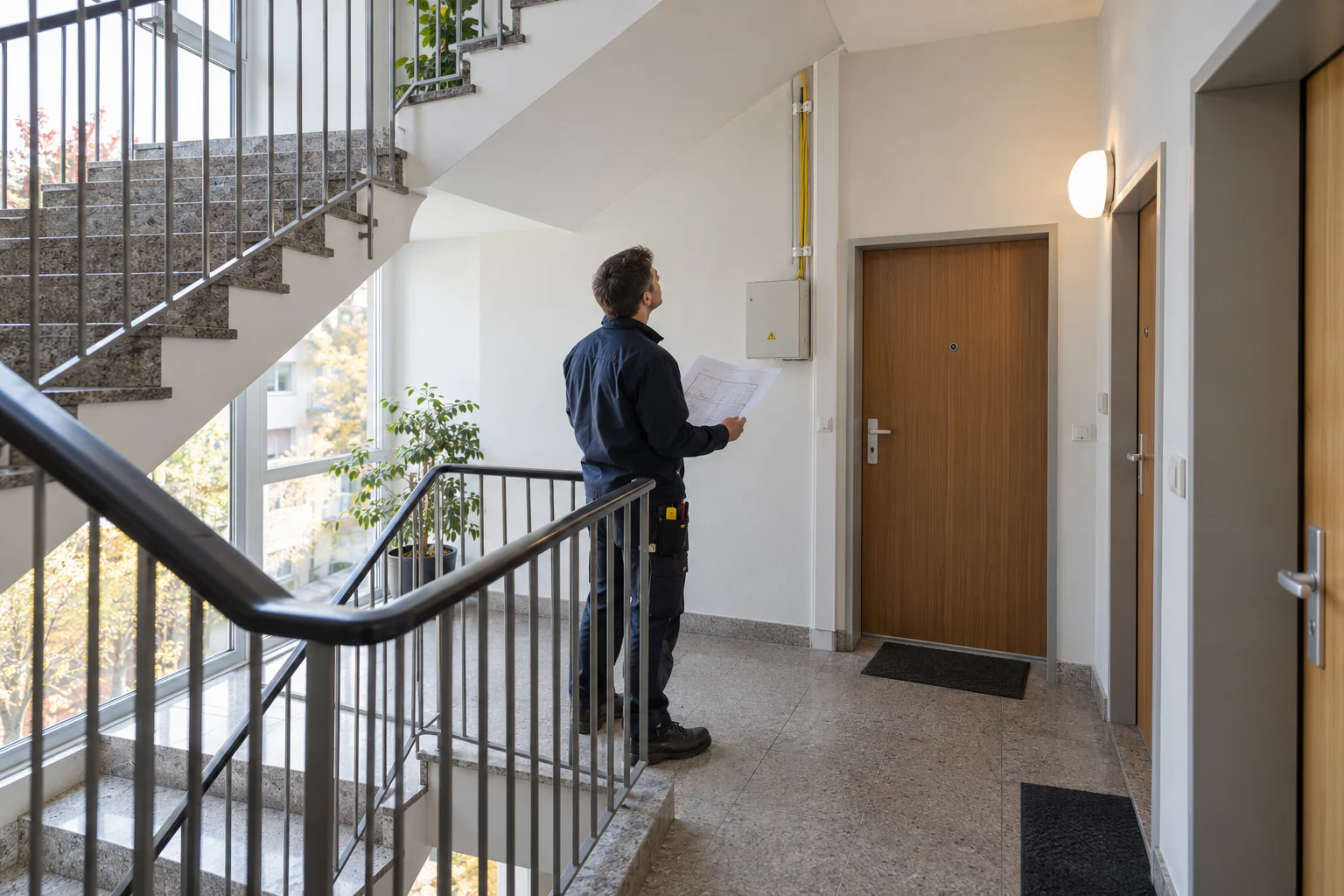 Glasfaser im Mehrfamilienhaus in Berlin – Illustrative Darstellung